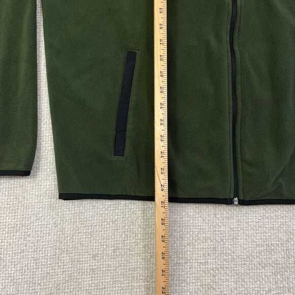 Duluth Trading Checkpoint Fleece Jacket Men's L Green Relaxed Fit Full Zip Mock - Picture 5 of 7
